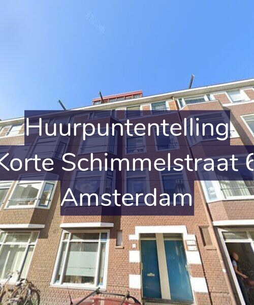 Foto gevel Huurpuntentelling voor Korte Schimmelstraat 6, Amsterdam