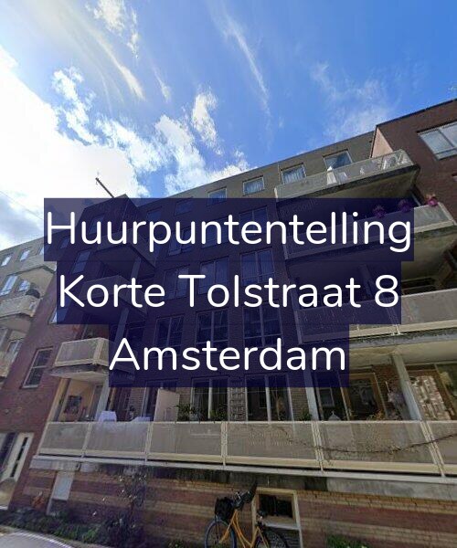 Foto gevel Huurpuntentelling voor Korte Tolstraat 8, Amsterdam