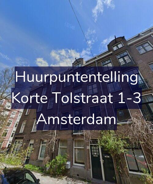 Foto gevel Huurpuntentelling voor Korte Tolstraat 1-3, Amsterdam