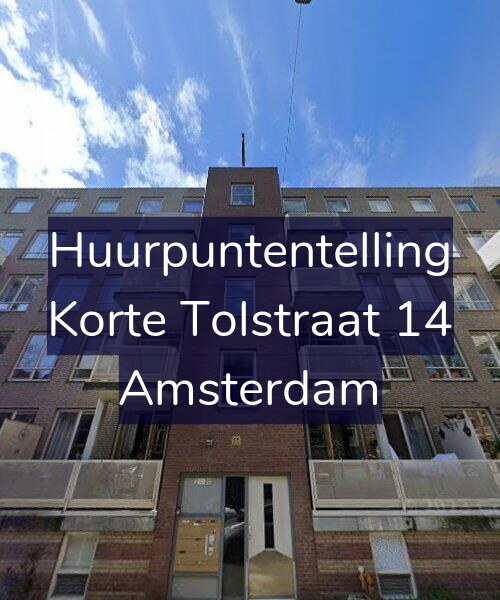 Foto gevel Huurpuntentelling voor Korte Tolstraat 14, Amsterdam