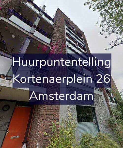 Foto gevel Huurpuntentelling voor Kortenaerplein 26, Amsterdam