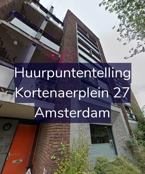 Foto gevel Huurpuntentelling voor Kortenaerplein 27, Amsterdam