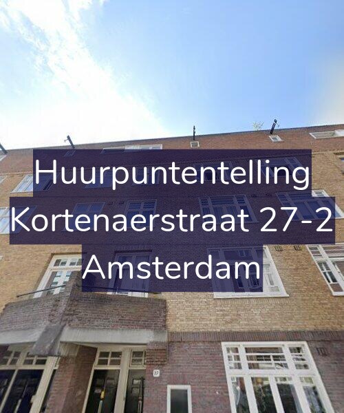 Foto gevel Huurpuntentelling voor Kortenaerstraat 27-2, Amsterdam