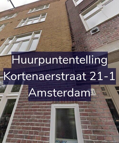 Foto gevel Huurpuntentelling voor Kortenaerstraat 21-1, Amsterdam
