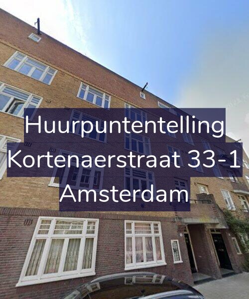 Foto gevel Huurpuntentelling voor Kortenaerstraat 33-1, Amsterdam