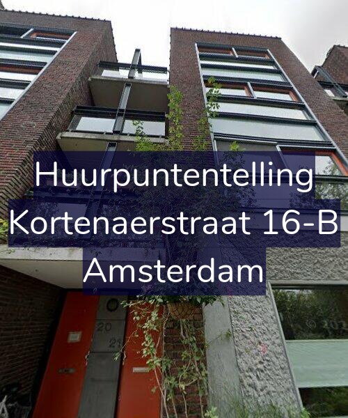 Foto gevel Huurpuntentelling voor Kortenaerstraat 16-B, Amsterdam