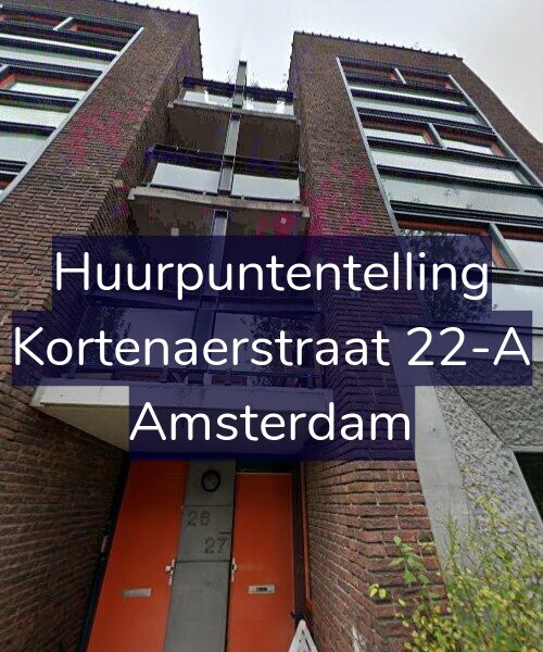 Foto gevel Huurpuntentelling voor Kortenaerstraat 22-A, Amsterdam