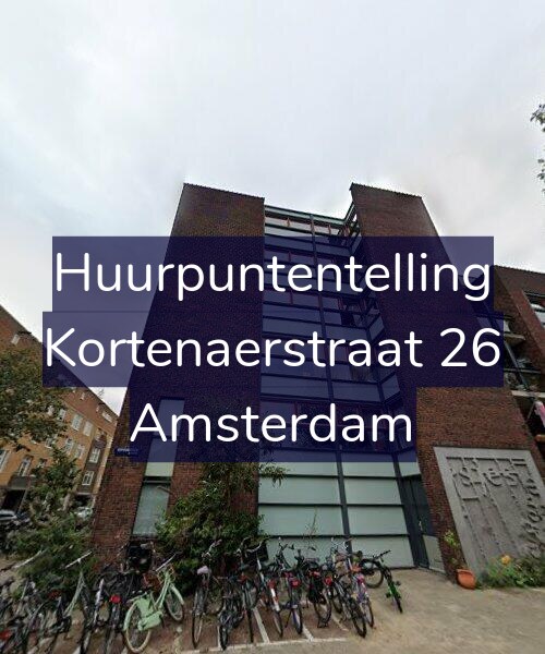 Foto gevel Huurpuntentelling voor Kortenaerstraat 26, Amsterdam