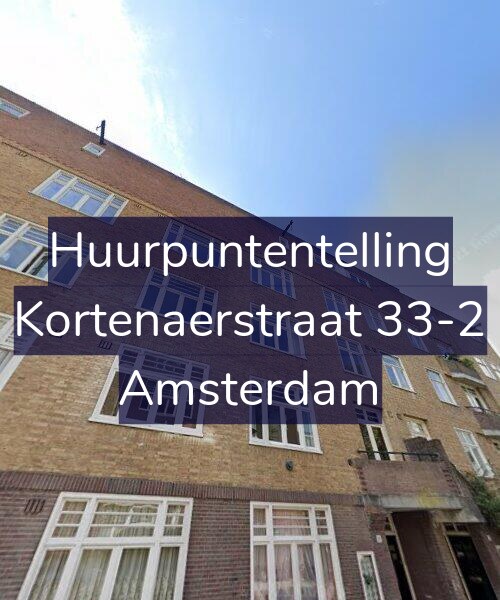 Foto gevel Huurpuntentelling voor Kortenaerstraat 33-2, Amsterdam