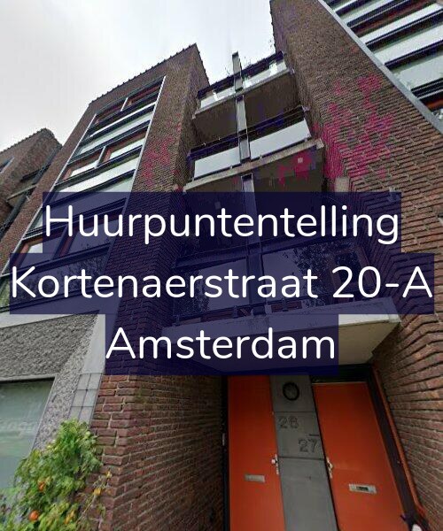 Foto gevel Huurpuntentelling voor Kortenaerstraat 20-A, Amsterdam