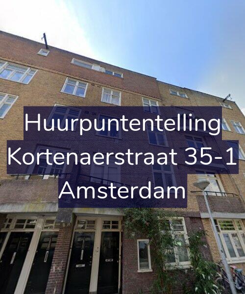 Foto gevel Huurpuntentelling voor Kortenaerstraat 35-1, Amsterdam