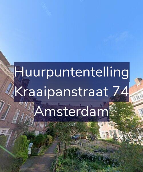 Foto gevel Huurpuntentelling voor Kraaipanstraat 74, Amsterdam