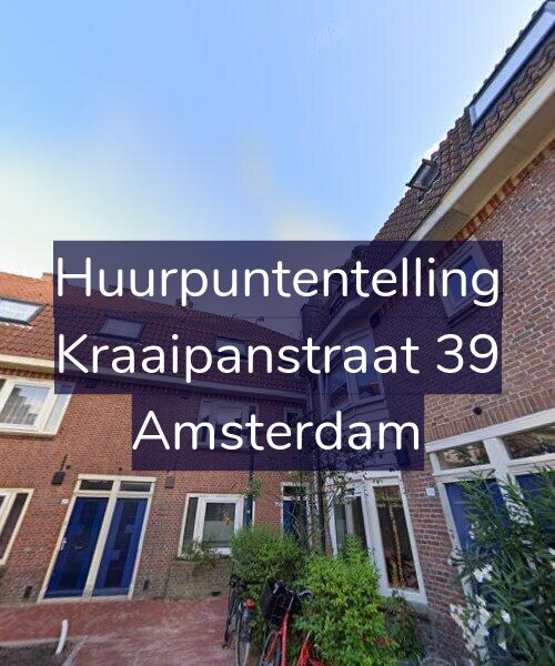 Foto gevel Huurpuntentelling voor Kraaipanstraat 39, Amsterdam