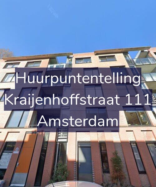 Foto gevel Huurpuntentelling voor Kraijenhoffstraat 111, Amsterdam