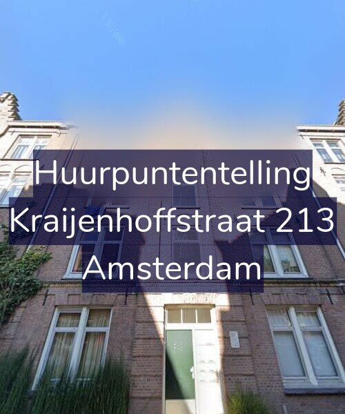 Foto gevel Huurpuntentelling voor Kraijenhoffstraat 213, Amsterdam