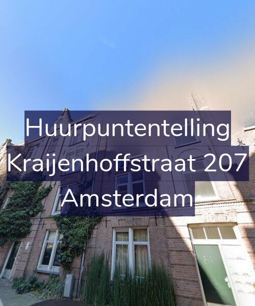 Foto gevel Huurpuntentelling voor Kraijenhoffstraat 207, Amsterdam