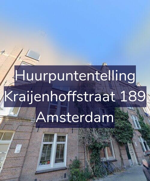 Foto gevel Huurpuntentelling voor Kraijenhoffstraat 189, Amsterdam