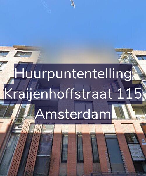 Foto gevel Huurpuntentelling voor Kraijenhoffstraat 115, Amsterdam