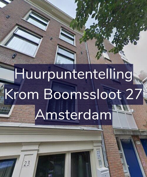Foto gevel Huurpuntentelling voor Krom Boomssloot 27, Amsterdam