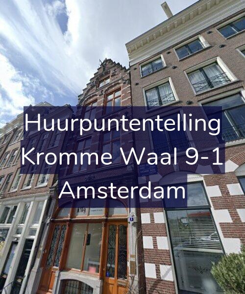 Foto gevel Huurpuntentelling voor Kromme Waal 9-1, Amsterdam