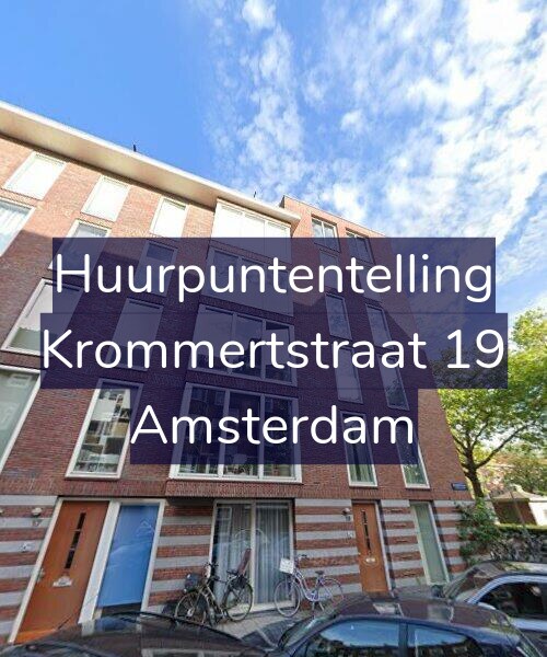 Foto gevel Huurpuntentelling voor Krommertstraat 19, Amsterdam