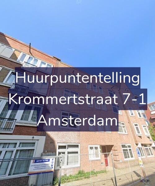 Foto gevel Huurpuntentelling voor Krommertstraat 7-1, Amsterdam