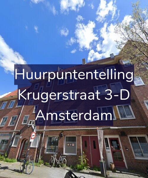 Foto gevel Huurpuntentelling voor Krugerstraat 3-D, Amsterdam