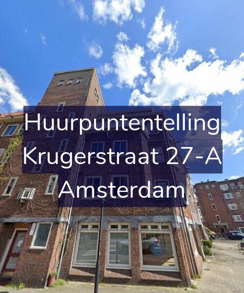 Foto gevel Huurpuntentelling voor Krugerstraat 27-A, Amsterdam