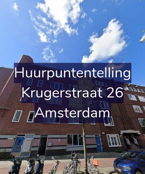 Foto gevel Huurpuntentelling voor Krugerstraat 26, Amsterdam