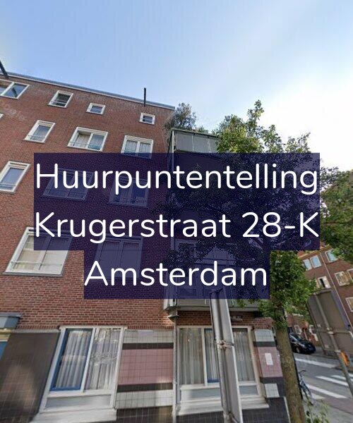 Foto gevel Huurpuntentelling voor Krugerstraat 28-K, Amsterdam
