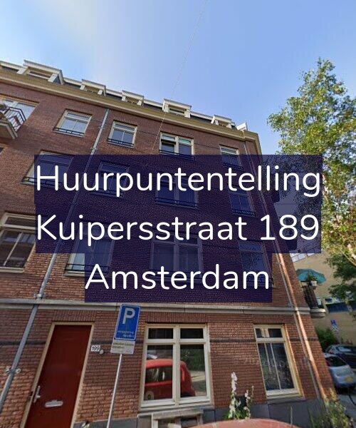 Foto gevel Huurpuntentelling voor Kuipersstraat 189, Amsterdam