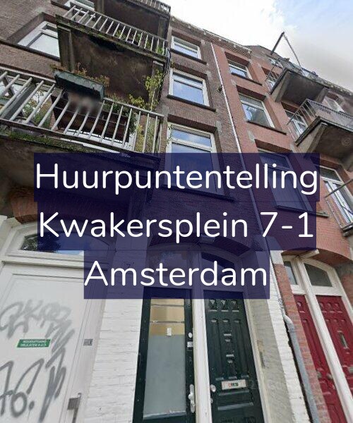 Foto gevel Huurpuntentelling voor Kwakersplein 7-1, Amsterdam