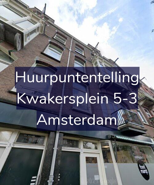 Foto gevel Huurpuntentelling voor Kwakersplein 5-3, Amsterdam