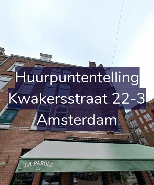 Foto gevel Huurpuntentelling voor Kwakersstraat 22-3, Amsterdam