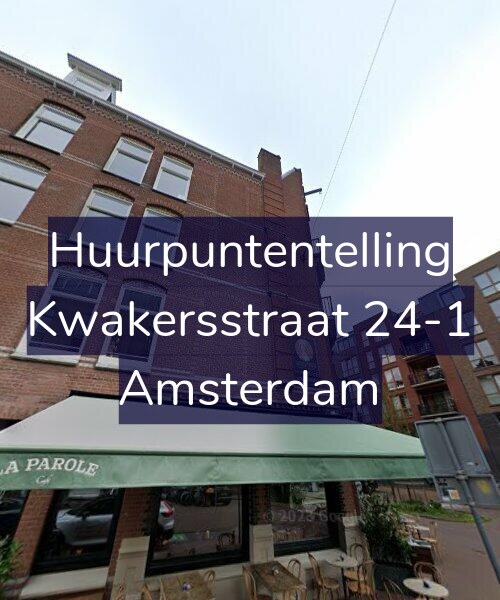 Foto gevel Huurpuntentelling voor Kwakersstraat 24-1, Amsterdam