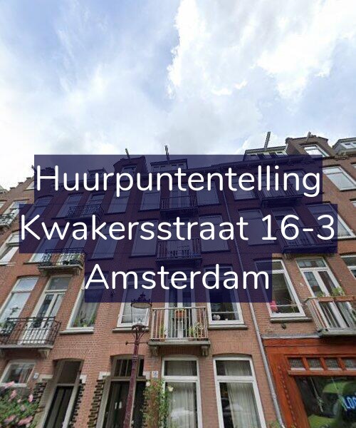 Foto gevel Huurpuntentelling voor Kwakersstraat 16-3, Amsterdam