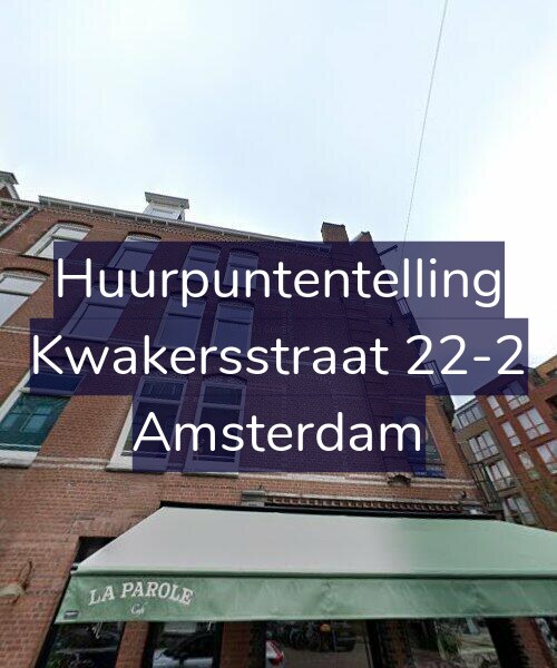 Foto gevel Huurpuntentelling voor Kwakersstraat 22-2, Amsterdam