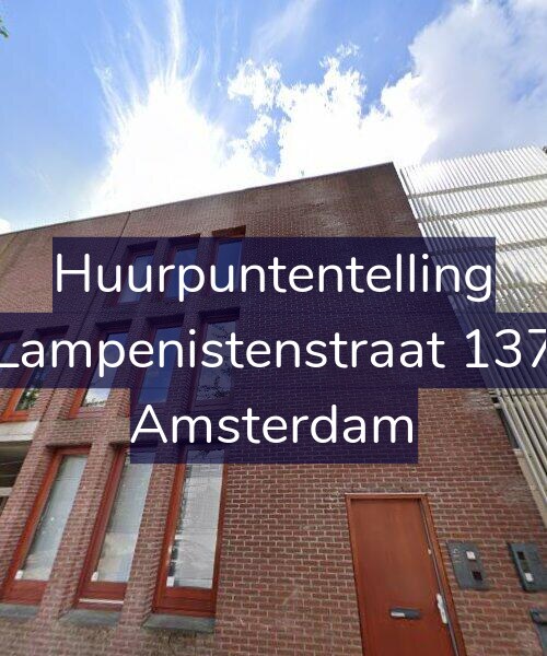 Foto gevel Huurpuntentelling voor Lampenistenstraat 137, Amsterdam