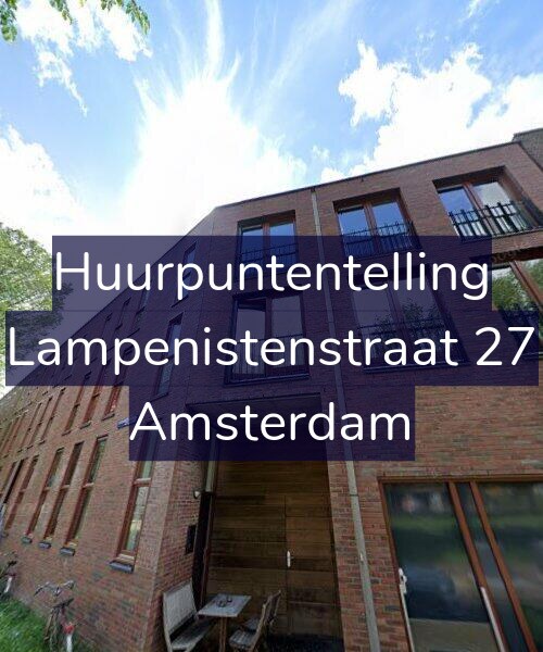 Foto gevel Huurpuntentelling voor Lampenistenstraat 27, Amsterdam