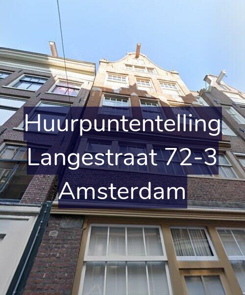 Foto gevel Huurpuntentelling voor Langestraat 72-3, Amsterdam