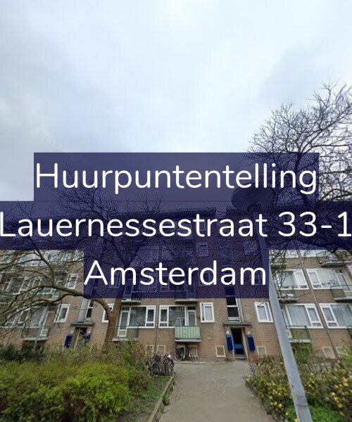 Foto gevel Huurpuntentelling voor Lauernessestraat 33-1, Amsterdam