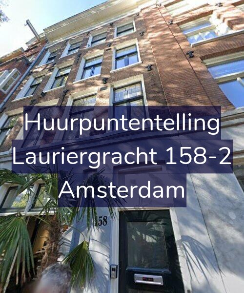Foto gevel Huurpuntentelling voor Lauriergracht 158-2, Amsterdam