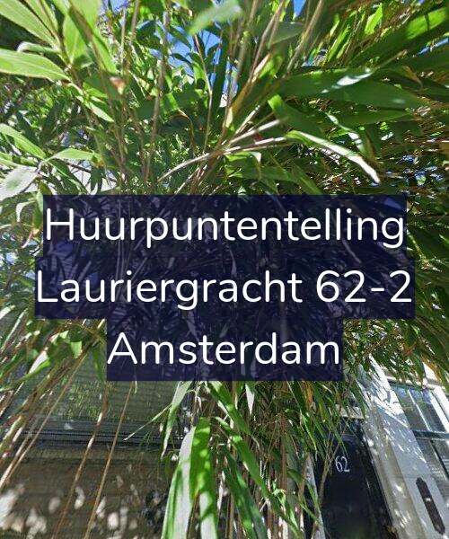 Foto gevel Huurpuntentelling voor Lauriergracht 62-2, Amsterdam
