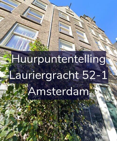 Foto gevel Huurpuntentelling voor Lauriergracht 52-1, Amsterdam