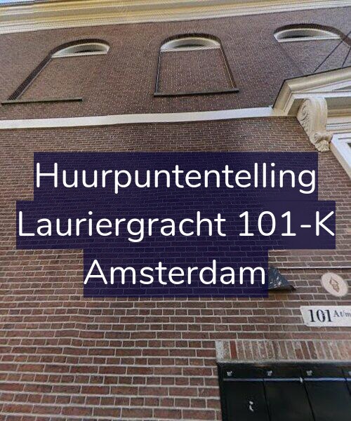 Foto gevel Huurpuntentelling voor Lauriergracht 101-K, Amsterdam