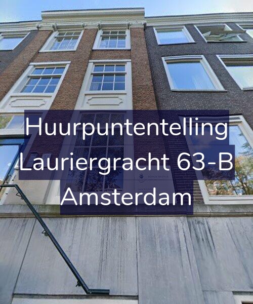 Foto gevel Huurpuntentelling voor Lauriergracht 63-B, Amsterdam