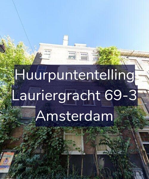 Foto gevel Huurpuntentelling voor Lauriergracht 69-3, Amsterdam