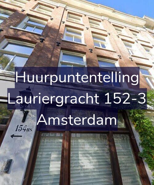Foto gevel Huurpuntentelling voor Lauriergracht 152-3, Amsterdam