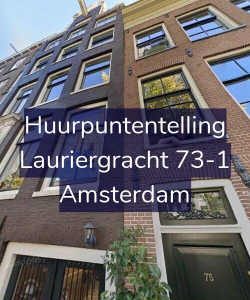 Foto gevel Huurpuntentelling voor Lauriergracht 73-1, Amsterdam