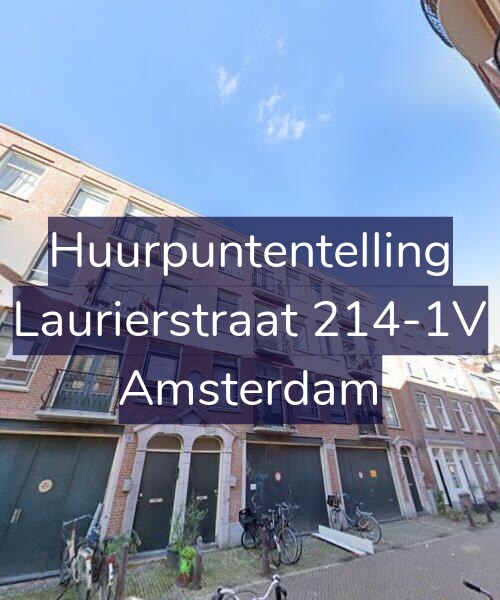 Foto gevel Huurpuntentelling voor Laurierstraat 214-1V, Amsterdam